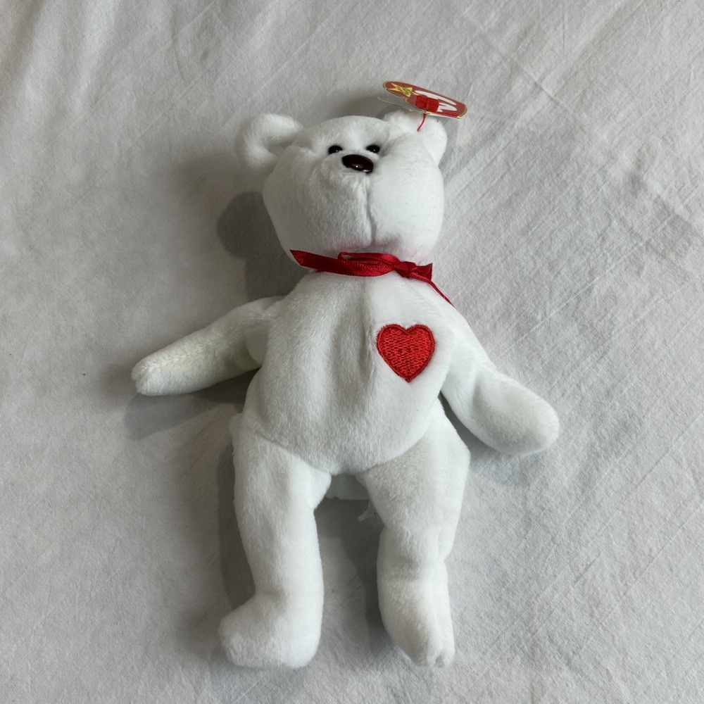 Ty 4058 Valentino Bear Beanie Baby 1993 Brown Nose Vintage Collectible with Tags